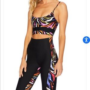 Beach Riot Rainbow Zebra Full Set (Bra & Leggings), Size M